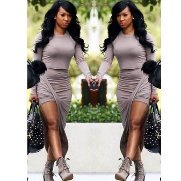 BLQ Dash skirt and crop top set - Picture 1 of 4